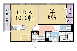 シュエット 1LDKの間取図画像