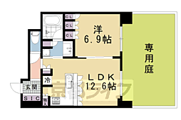リーガル京都御所西V 1LDKの間取図画像