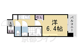 ファステート京都西院パール 1Kの間取図画像