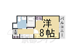 RAN-NIJO 1Kの間取図画像