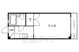 コーポヤスタニ 1Kの間取図画像