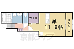 フリーデ千代川 ワンルームの間取図画像
