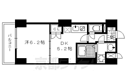プラザ堀川寺之内 1DKの間取図画像