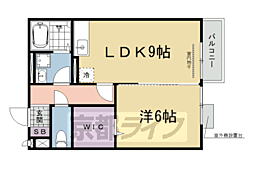 セジュール南堅田 1LDKの間取図画像