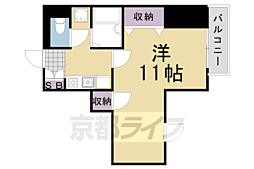 メゾンカルム 1Kの間取図画像