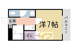 グレイシー西ノ京 1Kの間取図画像