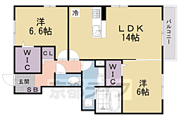 シエロ2 2LDKの間取図画像