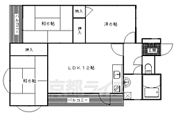 グレーシー北白川 3LDKの間取図画像