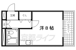ハイツエスメラルダ ワンルームの間取図画像