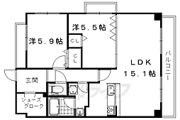 ディアコート葛野三条 4階/-