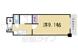 ドミトリィ御池 1Kの間取図画像