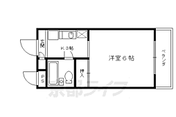 サンライズ淀 1Kの間取図画像