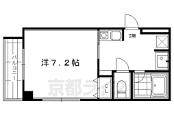 カーサ醒ヶ井 1Kの間取図画像