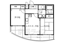 リーブルショーザン 2LDKの間取図画像