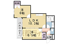 グレース菱屋2 2LDKの間取図画像