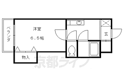 フラットケイズ 1Kの間取図画像