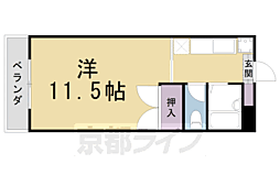 田原ハイム 1Kの間取図画像