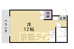 コクーン三条大宮 ワンルームの間取図画像