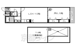 AFlat 1LDKの間取図画像