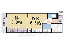 プレッソ・ロート3 1DKの間取図画像