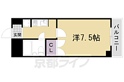 ハイム・リウィエール 1Kの間取図画像