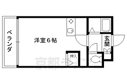 リバーハイツ綿森 1Kの間取図画像