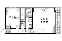 ロゼ・クリスタ2 1LDKの間取図画像