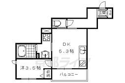 シャーメゾン住吉 1DKの間取図画像