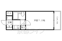 デ・リード堀川御池 1Kの間取図画像