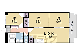 シャトレ桂 3LDKの間取図画像