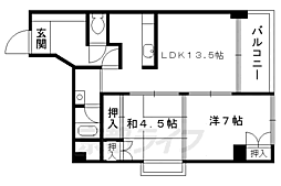 ラフィーネ御池 2LDKの間取図画像
