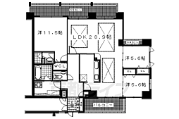 RESIDIA御所東 3LDKの間取図画像