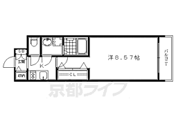 RESIDIA京都駅前 1Kの間取図画像