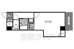 プレサンス京都清水 ワンルームの間取図画像