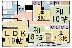 アッシィジ・イグジット 4LDKの間取図画像