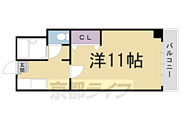 シュール西院 1Kの間取図画像