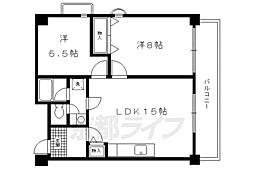 パレロイヤル西陣佐わらび 2LDKの間取図画像