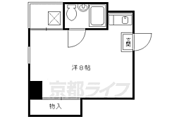 ウイッシュ河原町 ワンルームの間取図画像