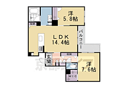 シャーメゾン・ラ・グランシェール 2LDKの間取図画像