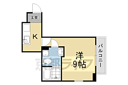 グランドーリア西院 1Kの間取図画像