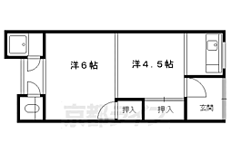 コーポ田中 2Kの間取図画像