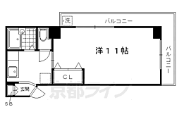 コーポ大鷺 1DKの間取図画像