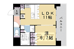リーガル京都御所西V 1LDKの間取図画像