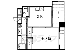 オルテンシア 1DKの間取図画像