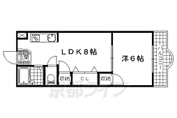 メイプルリーフ上花山 1LDKの間取図画像