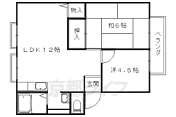 ユニピア・アラマキA 2LDKの間取図画像