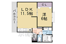 セジュール音羽 1LDKの間取図画像