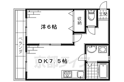 マンション松村 1DKの間取図画像