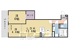 GRAMM桂稲荷山 2LDKの間取図画像