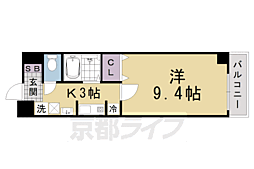 レィディアンス2 1Kの間取図画像